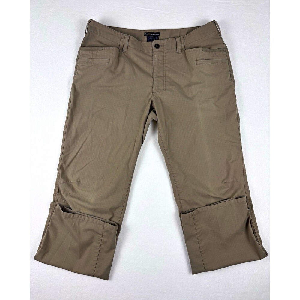 5.11 Tactical Series Men's Pants Tan Solid 38/32 Regular Polyester Cotton